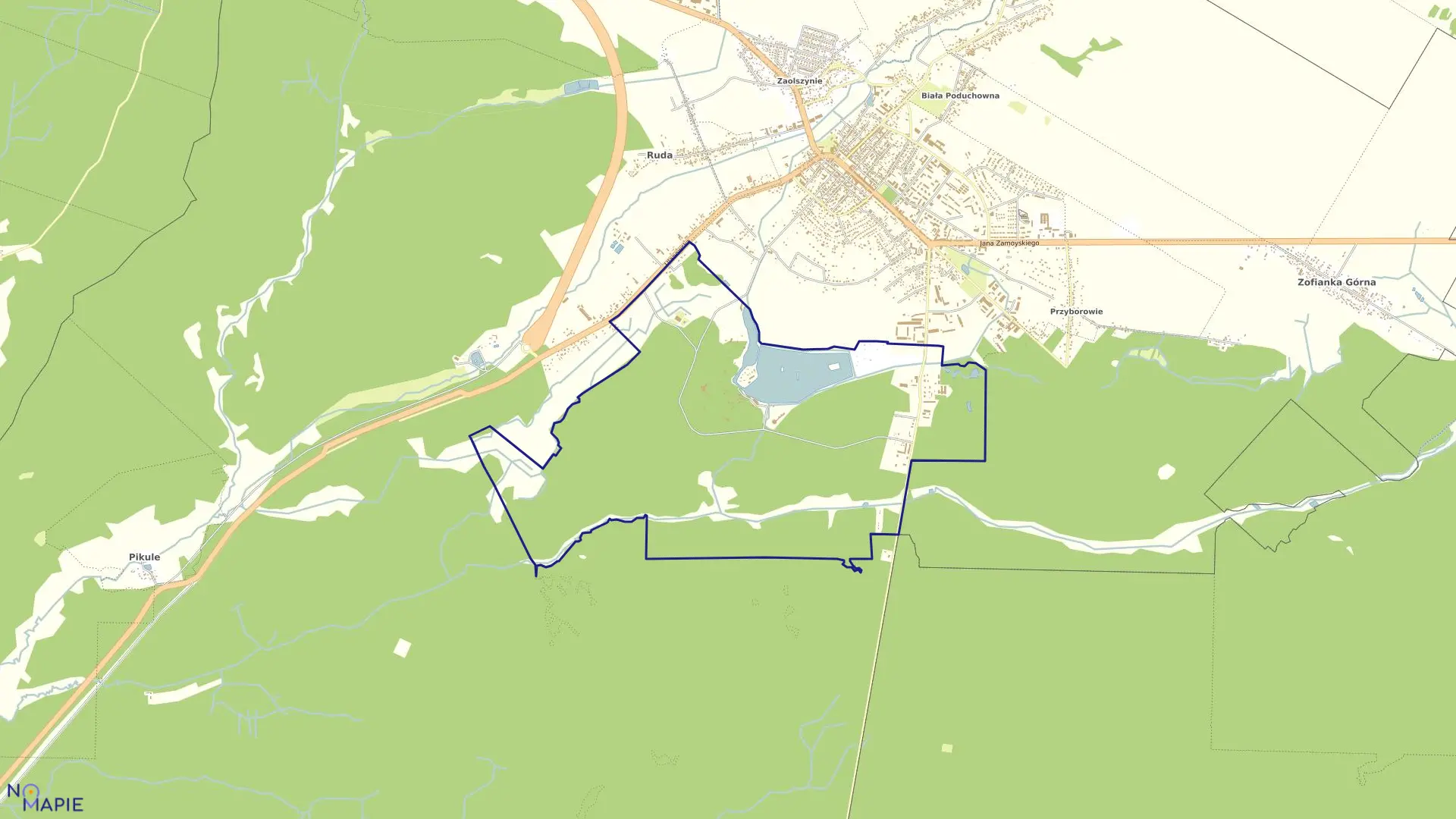 Mapa obrębu JANÓW LUBELSKI TRZECI w gminie Janów Lubelski