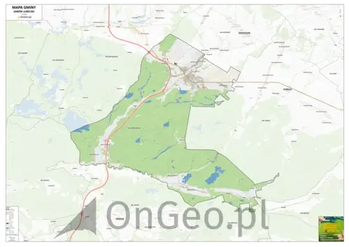 Mapa gminy Janów Lubelski